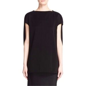 RICK OWENS Cyclops SS16 Dagger Top Backwards Collar Cape Tunic Womens Size 8